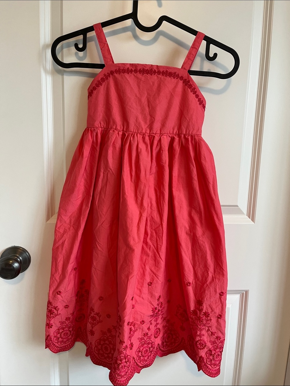EttaVee Girls Hot Pink Embroidered Sundress